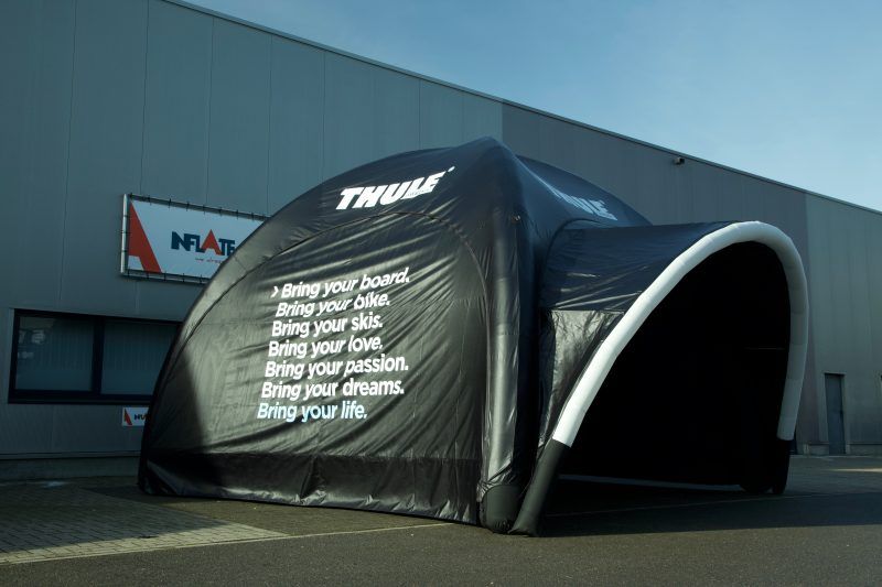 Airtight tent inflatable 6x6m Thule with full colour printed walls